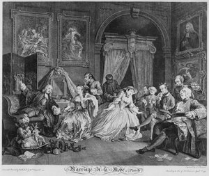 Matrimonio alla moda, Piatto IV, La toilette, 1745 da William Hogarth