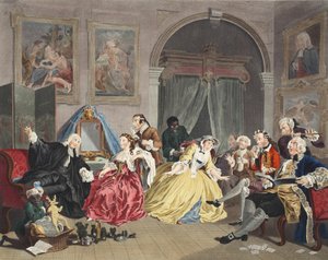 Matrimonio alla moda, Tavola IV, La toilette, illustrazione da 