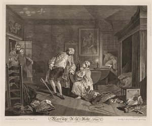 Matrimonio alla Moda: La Morte del Conte da William Hogarth