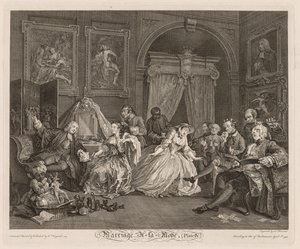 Matrimonio alla Moda: La Scena della Toilette da William Hogarth