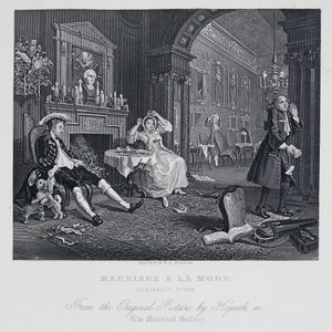 Matrimonio à la Mode: scena della colazione da William Hogarth