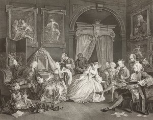 Marriage à la Mode, foglio 4: La toilette da William Hogarth