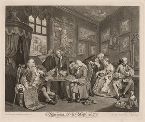 Matrimonio alla moda: Il contratto, 1745 da William Hogarth
