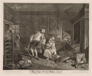 Matrimonio alla Moda: La Morte del Conte da William Hogarth