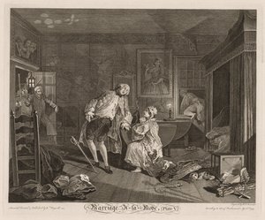 Matrimonio alla moda: La morte del conte, 1745 da William Hogarth