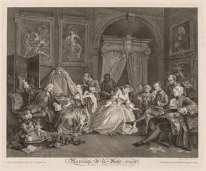 Matrimonio alla Moda: La Scena della Toilette da William Hogarth