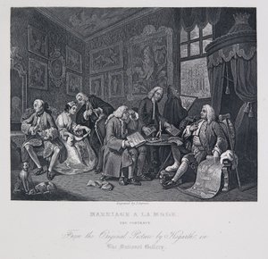Matrimonio à la mode: il contratto da William Hogarth