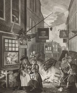 Notte. Da: Le quattro ore del giorno da William Hogarth