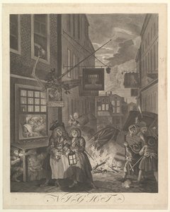 Notte Le quattro ore del giorno, 25 marzo 1738 da William Hogarth