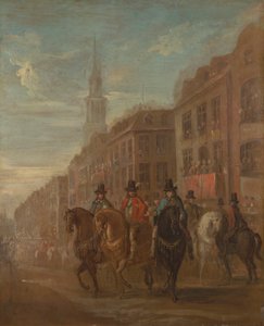 Processione di restaurazione di Carlo II a Cheapside da William Hogarth