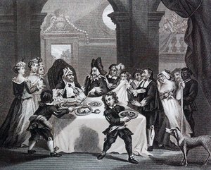 Sancho al banchetto, affamato dal suo medico di William Hogarth da William Hogarth