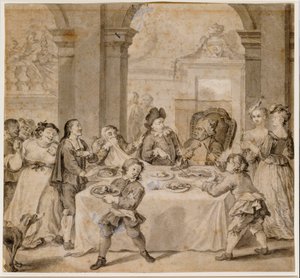 Sancho al magnifico banchetto, da "Don Chisciotte" di Miguel de Cervantes