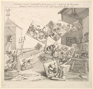 La battaglia delle immagini, 1745 da William Hogarth