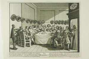 Il Comitato, con la targa dieci di Hudibras da William Hogarth