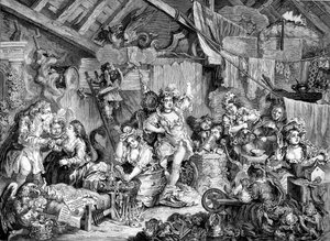 La compagnia degli attori di William Hogarth