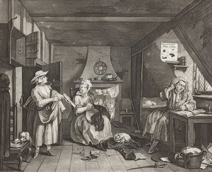 Il poeta in difficoltà da William Hogarth