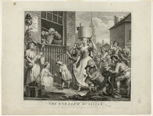 Il musicista infuriato da William Hogarth