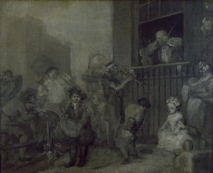 Il musicista infuriato, XVII secolo