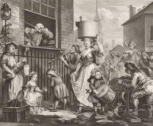 Il musicista infuriato. 1741 da William Hogarth