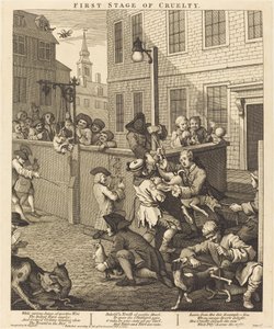 Il Primo Stadio della Crudeltà da William Hogarth