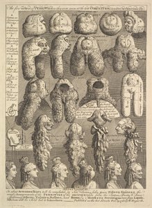 I cinque ordini delle parrucche, 1761 da William Hogarth