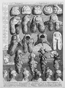 I cinque ordini di parrucche, 1761 da William Hogarth