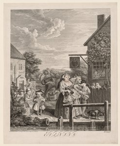 Le quattro ore del giorno: Sera, 1738 da William Hogarth