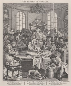 La quarta fase della crudeltà: La ricompensa della crudeltà da William Hogarth