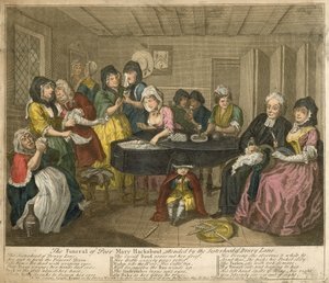 Il funerale della povera Mary Hackabout, assistito dalla sorellanza di Drury Lane da William Hogarth