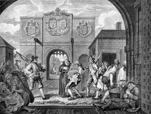 Le porte di Calais di William Hogarth