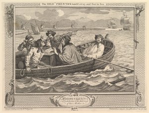 Il giovane apprendista licenziato e mandato in mare: Industria e ozio, tavola 5, 30 settembre 1747