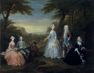 La conversazione della famiglia Jones, 1730 da William Hogarth