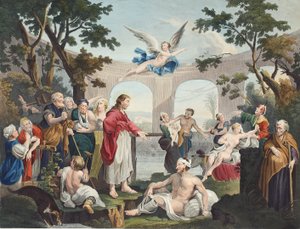La piscina di Bethesda, illustrazione da 
