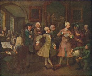 La carriera di un libertino - Il ricevimento, 1720-1735, 1920 da William Hogarth