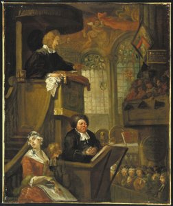 La congregazione dormiente, 1728 da William Hogarth