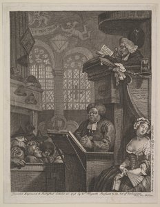 La congregazione addormentata, 21 aprile 1762 da William Hogarth