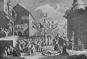 La bolla del Mare del Sud, da una stampa di William Hogarth, 1721, 1904 da William Hogarth
