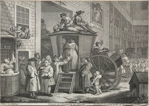La diligenza, 1747 da William Hogarth