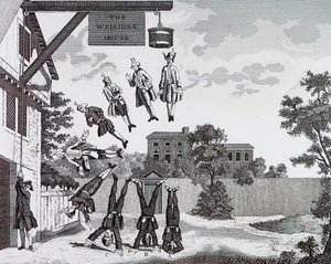 La casa della pesatura. (gravità assoluta) di William Hogarth