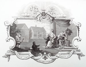 Biglietto per la festa della scuola di Tiverton da William Hogarth