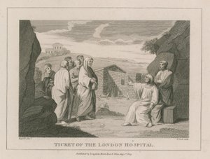 Biglietto del London Hospital da William Hogarth