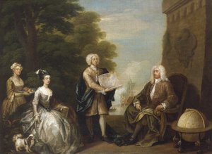 Woodes Rogers e la sua famiglia da William Hogarth