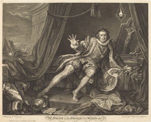 Garrick nel Ruolo di Riccardo III da William Hogarth and Charles Grignion