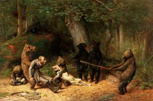 Prendere in giro il cacciatore, 1880 da William Holbrook Beard