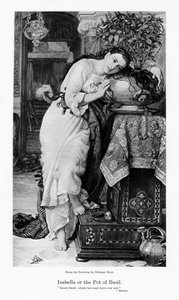 Isabella e il vaso di basilico, c1867 da William Holman Hunt