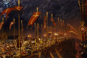 London Bridge nella Notte del Matrimonio del Principe e della Principessa del Galles, 1863-6 da William Holman Hunt