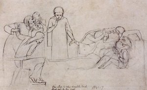 Studi per le figure del Dottore, Piangenti e Minerva da William Holman Hunt