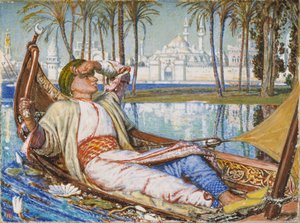 Il Primo Oro del Buon Haroun Alraschid, 1866 rielaborato nel 1891 da William Holman Hunt