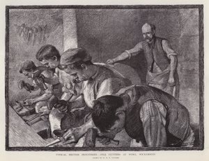 Tagliatori di Lime al Lavoro, Wickersley, South Yorkshire da William Holt Yates (after) Titcomb