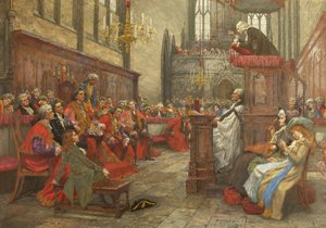 John Wesley che Predica davanti al Sindaco e alla Corporazione di Bristol da William Holt Yates Titcomb